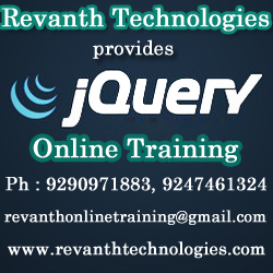 jquery Online Training from India