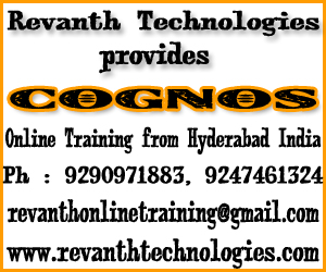 Cognos Online Training from India