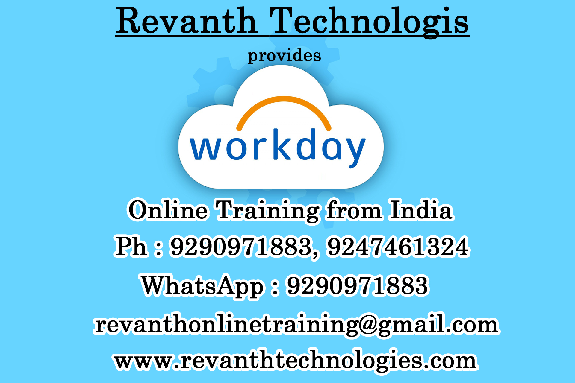 Workday Online Training from India