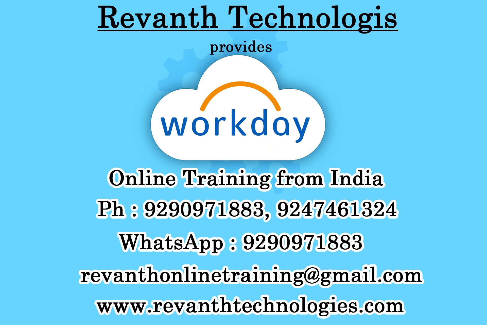 Workday Online Training from India